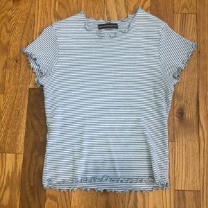 Brandy Melville light blue striped top